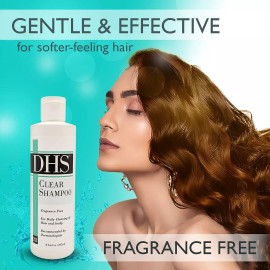 DHS Fragrance-Free Clear Daily Use Shampoo 8 OZ (Pack Of 3 Bottles)