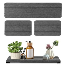 3PCS Water Absorbing Stone Tray, DryingNeat Diatomite Stone Tray Kitchen Sink Set Non Slip Sponge Hand Soap Holder for Plants Instant Dry Sink Coasters (3 PC)
