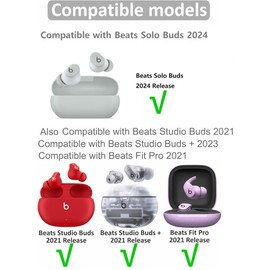 Beat-s Solo Buds Memory Foam Eartips for Earbuds, Fit in the Case, Noise Isolating Fit, S/M/L, 3 Pairs Set, Purple, 214