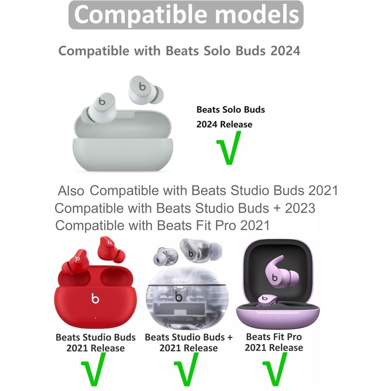 Beat-s Solo Buds Memory Foam Eartips for Earbuds, Fit in