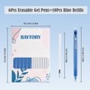 BAYTORY 16Pcs Erasable Gel Pens, 6Pcs Blue Ink Pens +