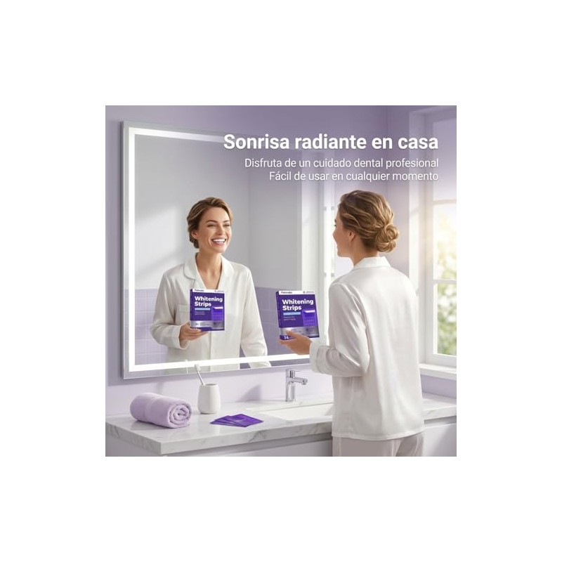 14pare Purple Teeth Whitening Strips Tiras Blanqueadoras Dientes Morado Tira