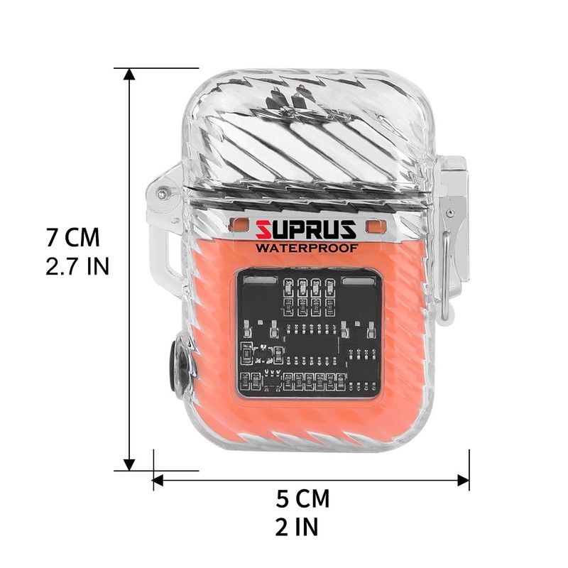 SUPRUS Luminous 3 Modes of Flashlight Windproof Waterproof Lighter Electric
