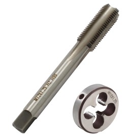 Litoexpe Metric M12 X 1.25mm Tap and Die Set, Right Hand Thread Tap and Round Die