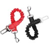2pcs Pets Car Seat Belt Retractable Dog Leash Explosionproof Nylon