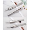 kapusi Square Plug Tweezers, Precision Tweezers, Square Stopper, Acne Remover,
