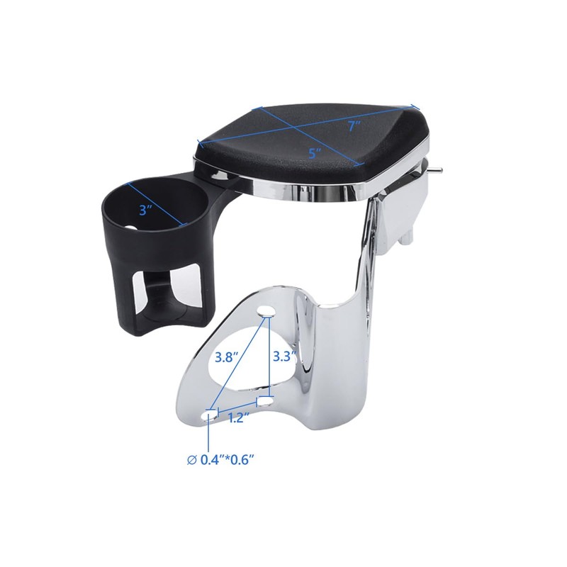 Kiawnia Rear Adjustable Passenger Armrests with Cup Holder Fit for