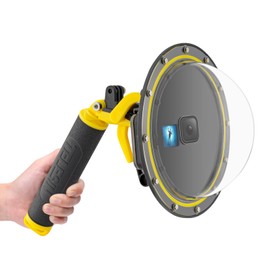 AuyKoo Dome Port Waterproof Housing for GoPro Hero 9 Nego 10 Black Nego 11/12 Black Accessories with Trigger Gun and Floating Handle Underwater Dome