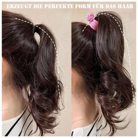 OEIOTEI Braided Hair Bobbles Cotton Hair Bobbles Ponytail Holder with Strong Hold Premium Rubber Bands Hair Bands Elastic Women's Hair Accessories Hair Band Girls Curly Hair Heavy (1)