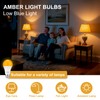 KINUR Amber Sleep Light Bulbs 1800K with Remote Control, E26
