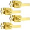 Probrico Brushed Gold Keyed Entry Door Handle Square Heavy Duty