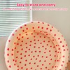 Round Inflatable Swimming Pool Vintage Heart Pattern Thicken Kids Paddling
