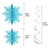SULOLI Christmas Snowflake Hanging Swirls Decoration, 26 Pieces 3D Snowflake