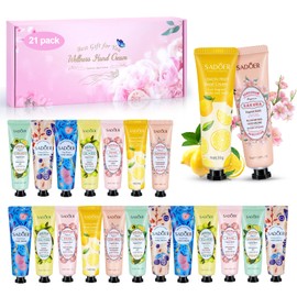 Hand Cream Set, 21 Pack Hand Cream Women's Gift Set, Fragrance Hand Foot Day Night Cream Moisturising Cream Small Gift Set for Women and Men, Christmas & Birthday Gift