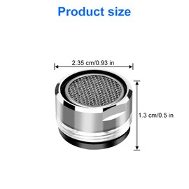 LICQIC Faucet Filter Replacement Insert, Tap Aerator 24 mm Male, Water Saver Tap Filter Nozzle for Kitchen Sink, Bathrooms, Toilets, Restaurants (2 PCS)