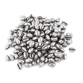 uxcell 200 PCS 0.24" x 0.2" Egg Lead Fishing Weights Sinkers, Oval Shape Fishing Weights Line Tackle Split Shots Sinkers for Saltwater Freshwater Fishing