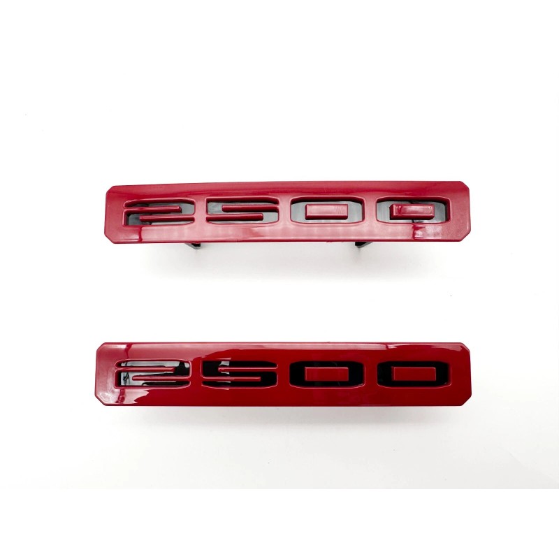 Auto Gloss Black Red Front Bumper Fascia Fender 2500 Emblems