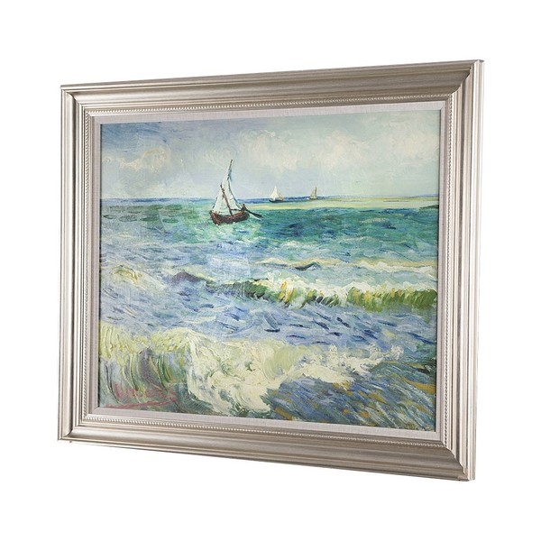 Masterpiece Van Gogh Seascape at Saintes Premium Hand Embellished Canvas