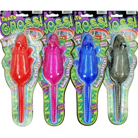 JA-RU Sticky Stretchy Rubber Rat Toys (4 Rats) Squishy Sticky Fidget Toys for Kids. Funny Halloween Pranks, Joke, & Gag Gift. Animal Party Favors Stocking Stuffers Pinata Fillers Easter Egg. 053-4p