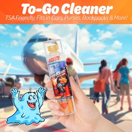 Gunk Getter - Travel Spray Bottle With Microfiber Cap - All Purpose Cleaner - Fresh (2 Pack)