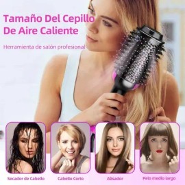 Cepillo Cabello Secador 4 En 1 De Iones Negativos Alaciador                                                                                           
