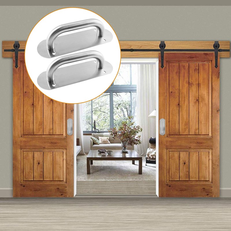 Uenhoy 2 Pcs Push Door Handle Pull Plate 8 Inch,