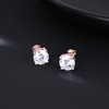 Reffeer Solid 925 Sterling Silver Cubic Zirconia Earrings Studs for