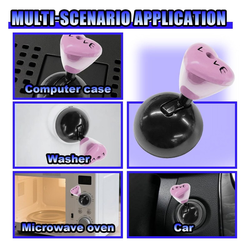 GAOLAOSY Love Heart Car Push Start Button Cover, Funny Metal