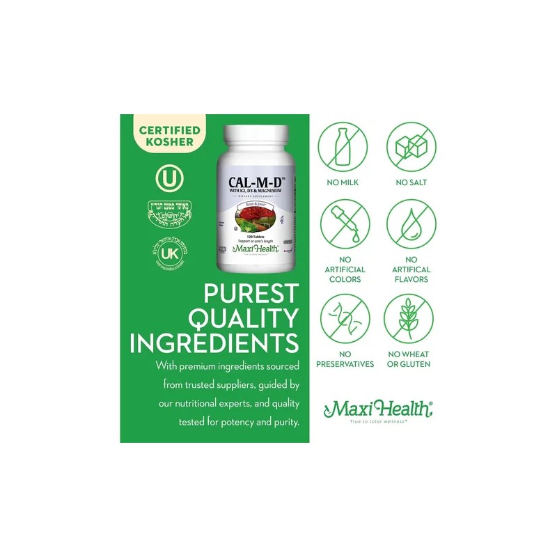 Suplemento de Calcio 4 en 1 Maxi Health con Magnesio,