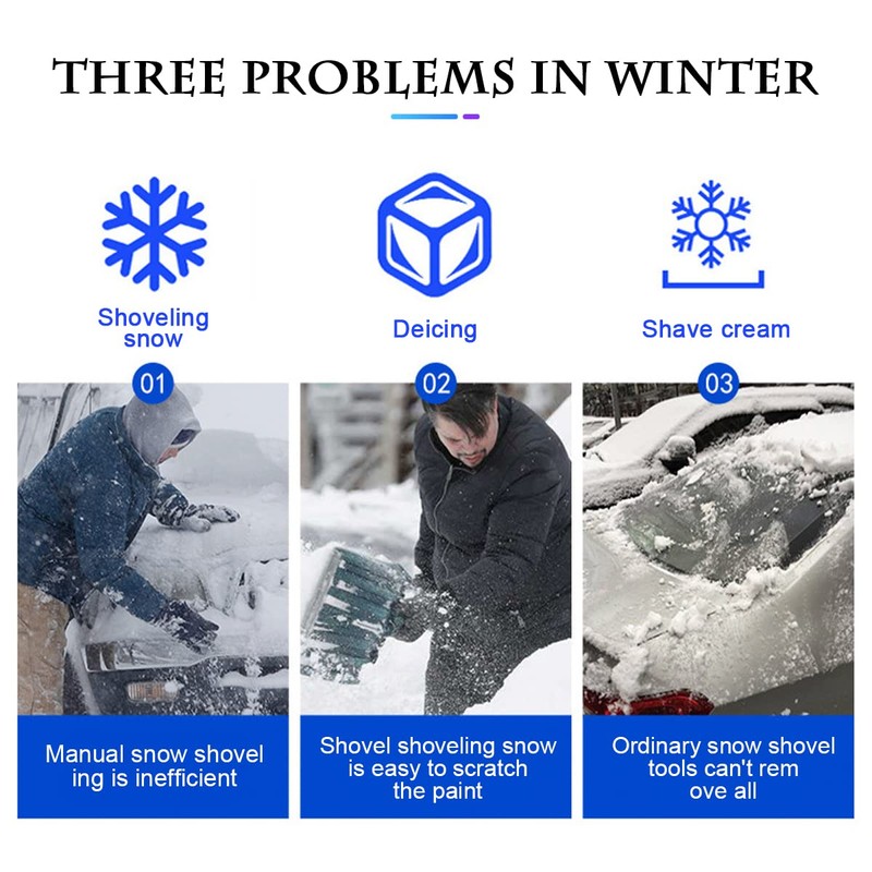 CGEAMDY Ice Scraper with Glove, Car Windscreen Scraper with Glove,