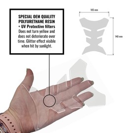 Quattroerre 18164 Protection for Moto Tank Scorpion 3d, Transparent