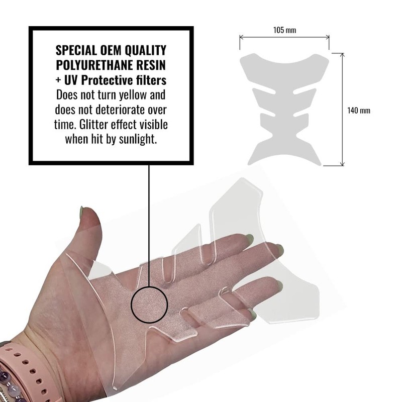 Quattroerre 18164 Protection for Moto Tank Scorpion 3d, Transparent