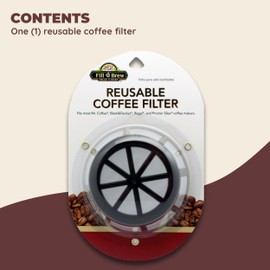 Fill 'n Brew Reusable Coffee Filter Basket for Most Coffe Makers, Such As Mr. Coffee Coffe Maker, Black & Decker Coffe Maker, Regal Coffee Maker & Procter Silex Coffee Maker