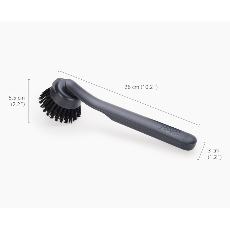 Joseph Joseph SinkTech Dish Brush with Replacement Head, Durable Bristles,