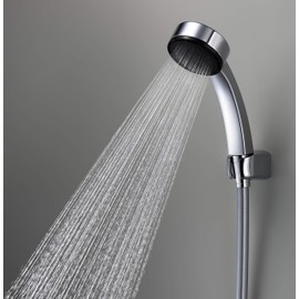 SANEI PS3950-CTA-CC Shower Set, Water Saving, 25% Plated Shower Head, Metallic Style Hose 1.6 , Adapter Included, Silver