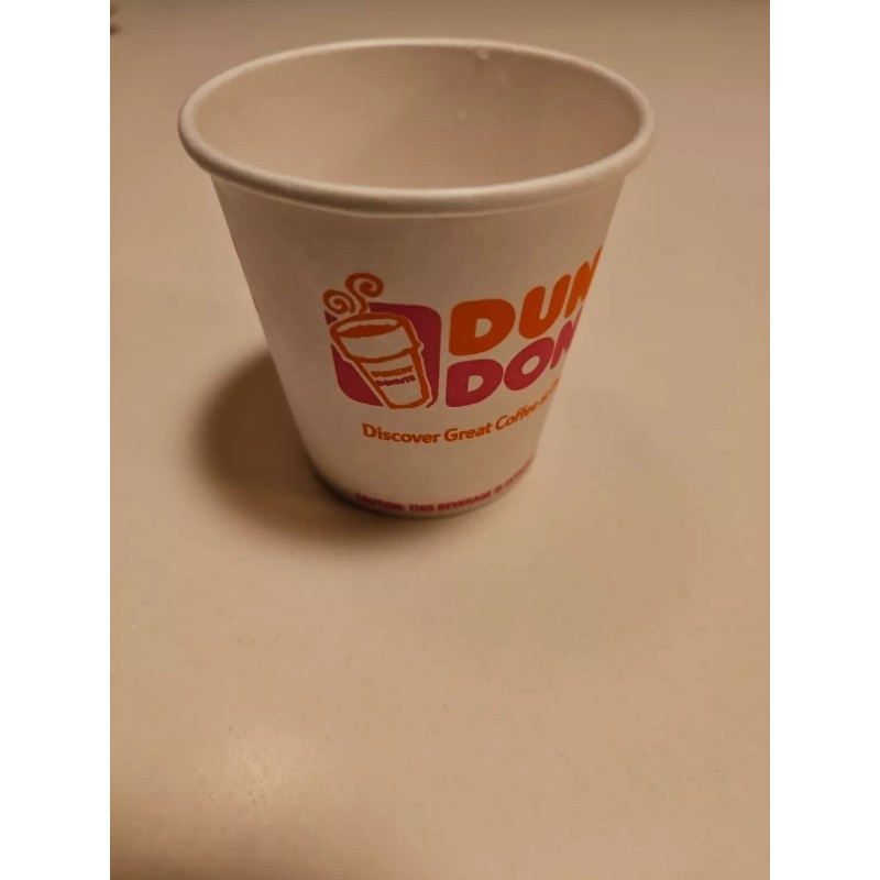 Dunkin' Donuts ONE Dunkin Donuts 4OZ White Paper Store Coffee