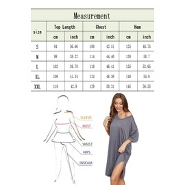 FENTENG 2-pack Women's Nightgowns Short Sleeve Nightshirt V Neck Soft Sleepwear Casual Sleepshirts Loose Pajama Dress (Navy Blue+Grey Blue, L)