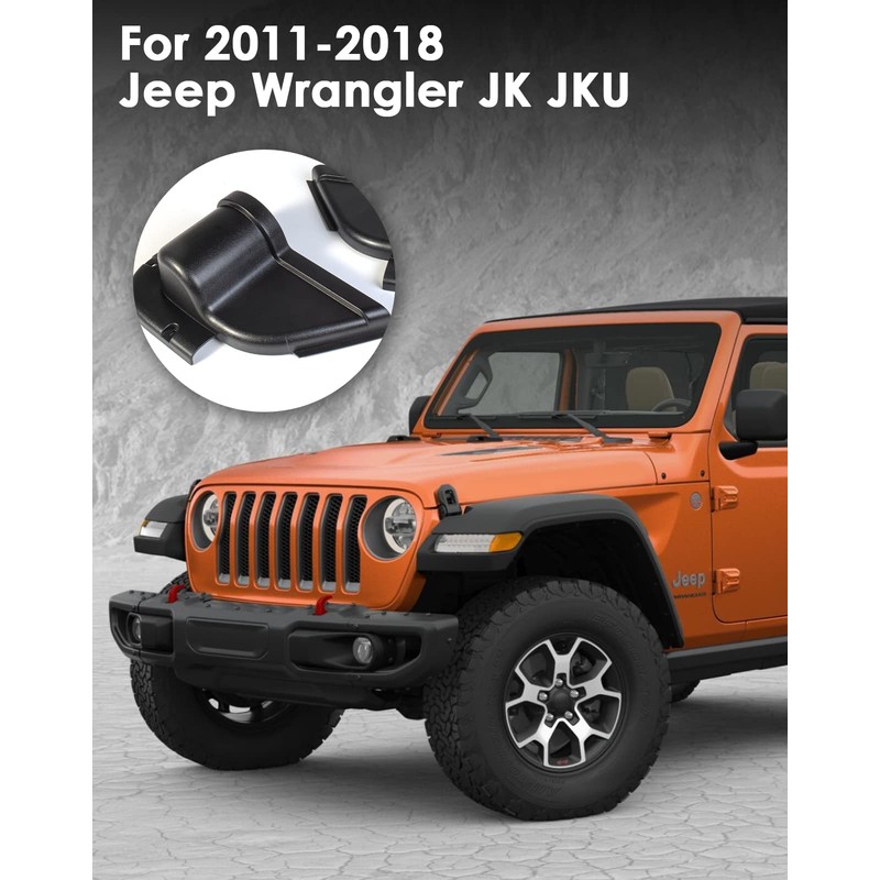 CALBEAU Front Door Pockets, 2PCS Jeep Wrangler Door Side Cup