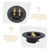 LABRIMP 4pcs Round Speaker Terminal Connectors with Quick Disconnect for