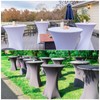 QUARKZMAN Pack of 2 Round Cocktail Tablecloth, 32 x 43