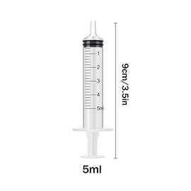 5ml Plastic Syringes Dispensing Liquid for Science Laboratories Measuring Pouring Refill Feeding Pet Oil or Glue Applicator without Needle 12 Pack