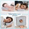 Ear Piercing Pillow with Comfort Hole for Side Sleepers(Light Gray)