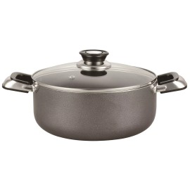 MEGA COOK 18 QT Non-stick Stockpot with Glass Lid