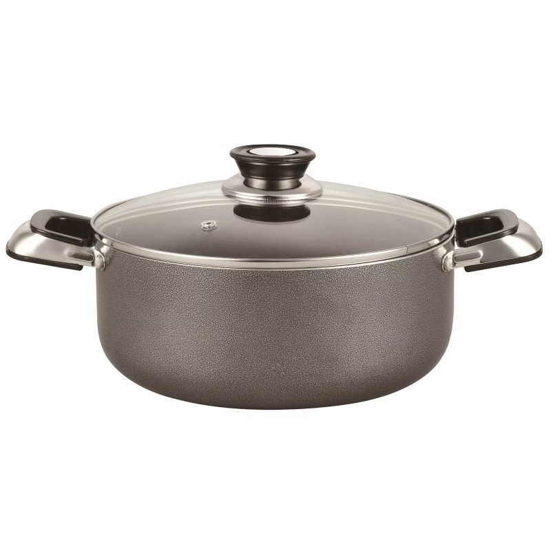MEGA COOK 18 QT Non-stick Stockpot with Glass Lid