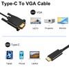 Danfetsoy USB C to VGA Cable 6Ft, Gold-Plated USB C