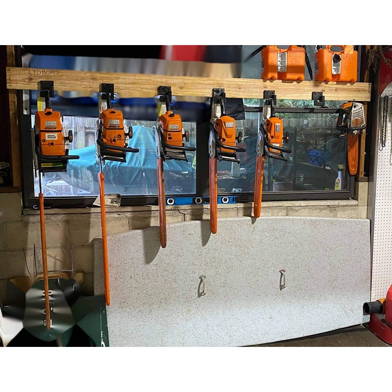 Generic Low Profile Chainsaw Wall Hanger/Mount Black