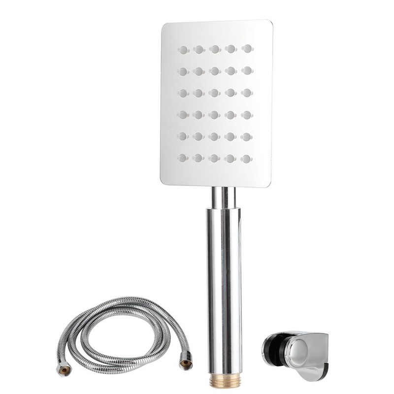 G1/2in Thread Handheld Shower Head High Pressure Square Shower Sprayer