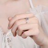 ShiKeWei White Gold Plated Adjustable Women's Ring - 1 Carat