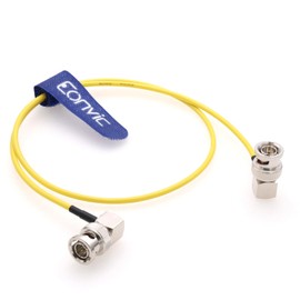 Eonvic 12G HD-SDI BNC to BNC Male 75ohm Multicolour Video Coaxial Cable Camera RF Video Flexible and Thin Cable for Monitor Video (Yellow RA to RA, 60CM)
