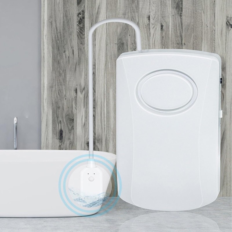 ZONADAH Water Alarm Water Leak Detector 130dB Super Loud Alarm
